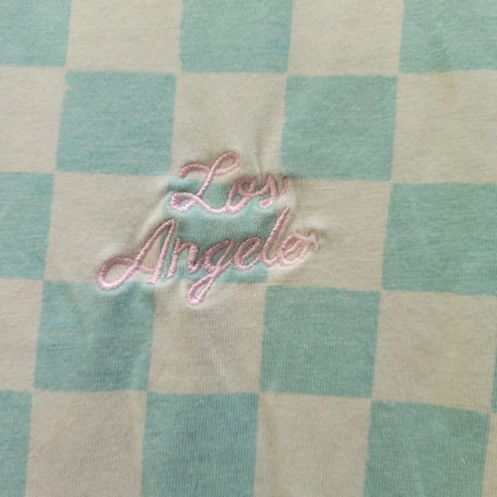 White & Seafoam Los Angeles Checked Shirt - Made by Bascom Projects - Size S - Picture 2 of 7